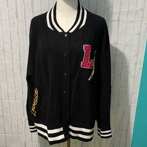 Torrid Lovesick Varsity Jacket size 2